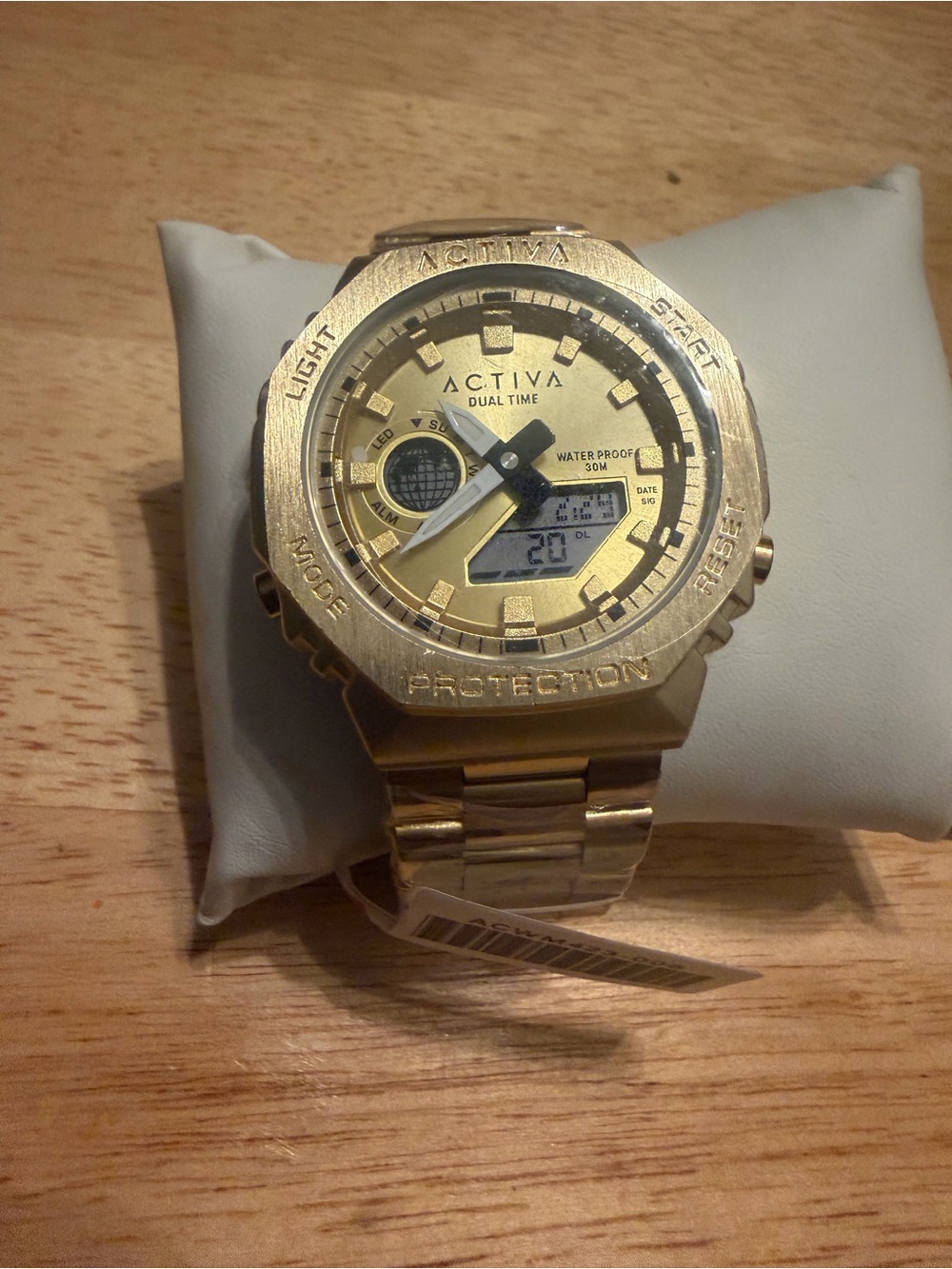 ACTIVA Gold Dual Time Men's Watch